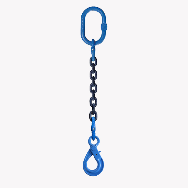 1 Leg Lifting Chain Sling - Eye Selflock Hook - G100